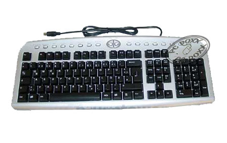 Teclado Multimedia Black/Silver KB-2325