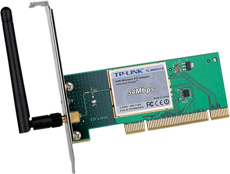 Tarjeta de Red 54Mbps Inalambria PCI Wireless 802.11g y 802.11b 2.4Ghz eXtended Range TP-Link